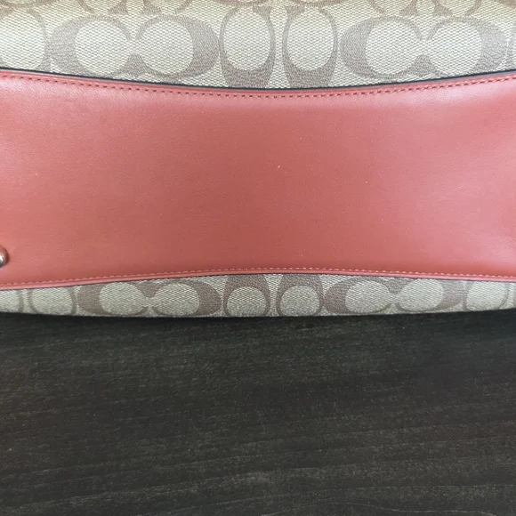Coach Signature Brown and Red Women's Bag - Picture 10 of 10